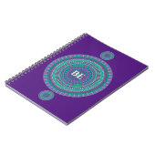 "BE" Blauw/Groen Custom Mandala Mantra Notitieboek (Linkerzijde)