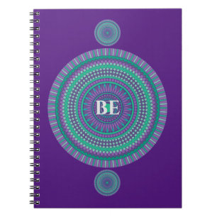 "BE" Blauw/Groen Custom Mandala Mantra Notitieboek