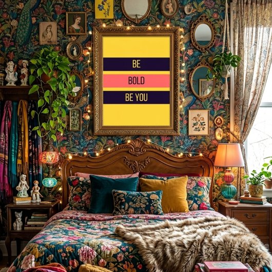 Be Bold — 90s Maximalist Poster | Retro Bdrm