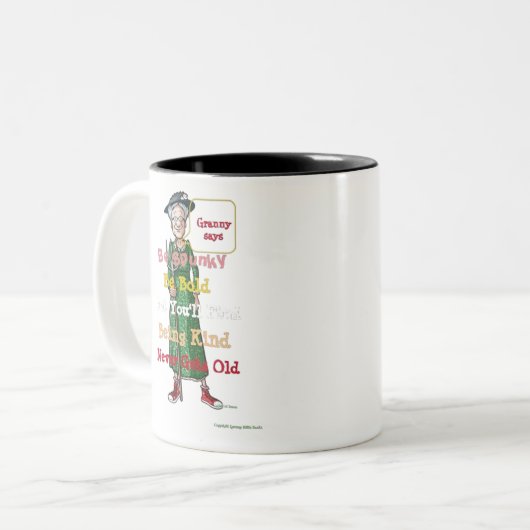 Be Bold, Be Kind Tweekleurige Koffiemok (Voorkant links)