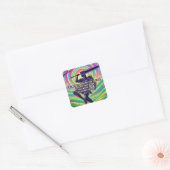 "Be bold, be you" Hoogwaardige vierkante sticker (Envelop)