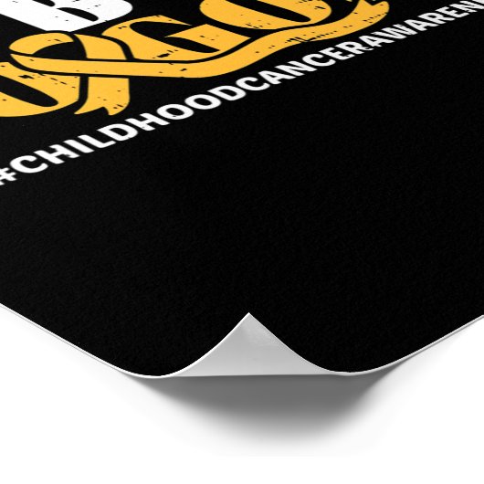 Be Bold Go Gold Childhood Cancer Awareness Men Wom Poster (Hoek)