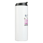 BE BOLD – Roze | Schijn van binnenuit Tumbler Thermosbeker (Gedraaid links)