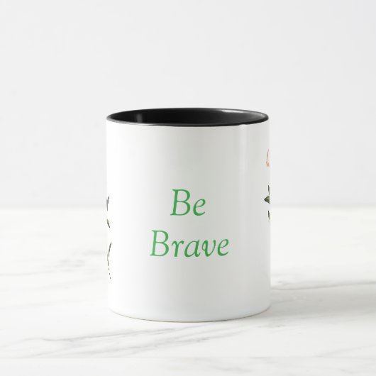  "Be Brave" Ceramic Mug  Mok (Midden)