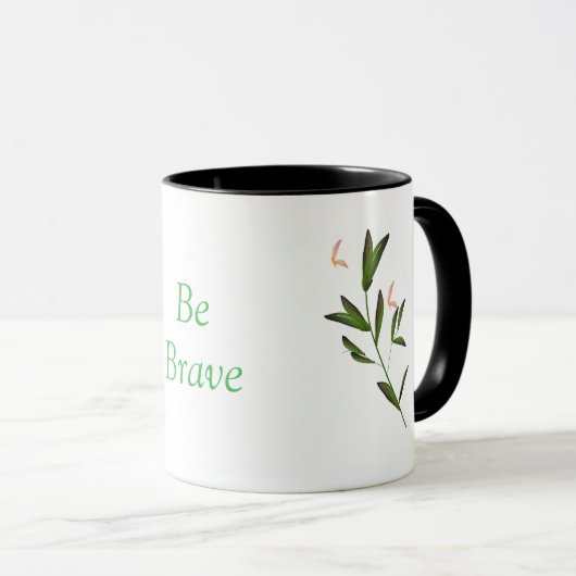  "Be Brave" Ceramic Mug  Mok (Voorkant rechts)