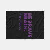 Be Brave Epilepsy Awareness Day Disease Maand 1 Fleece Deken (Voorkant (Horizontaal))