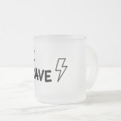 Be Brave Motivational Quote with Lightning Bolt De Matglas Koffiemok (Voorkant rechts)