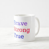 Be Brave Strong True Typography Koffiemok (Voorkant rechts)