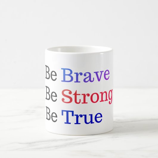 Be Brave Strong True Typography Koffiemok (Center)