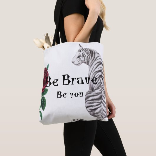 Be Brave Women Hoodie Tote Bag (Dichtbij)