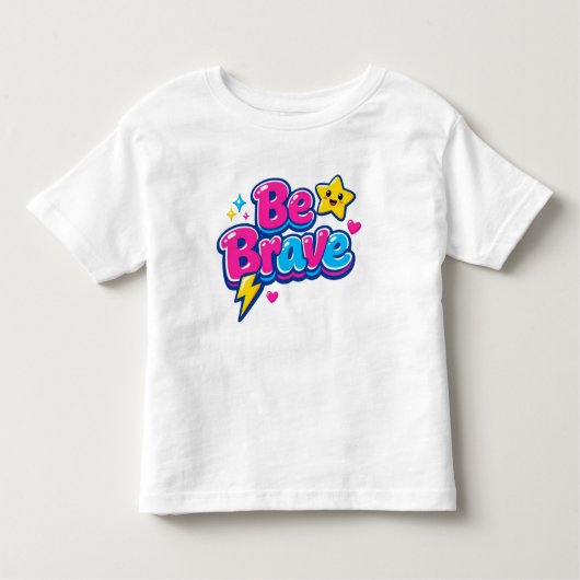 Be Brave Y2K Cute Kids Graphic Tee Kinder Shirts (Voorkant)