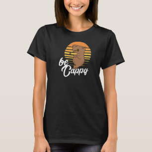 Be Cappy Retro Capybara Animal Rodent voor Capybar T-shirt