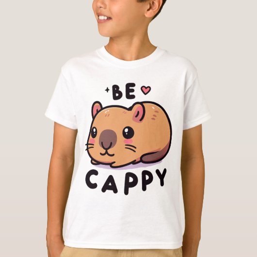 Be Cappy - Schattige Capybara T-shirt (Voorkant)