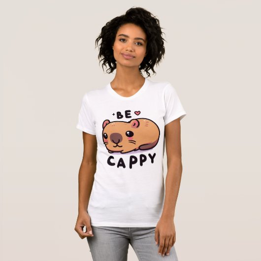 Be Cappy - Schattige Capybara T-shirt (Voorkant volledig)