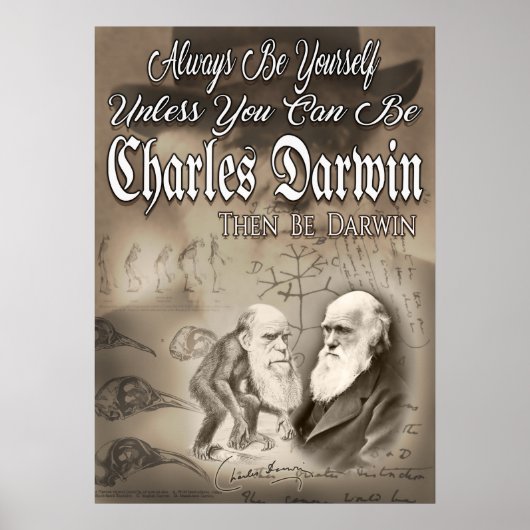 Be Charles Darwin Poster (Voorkant)