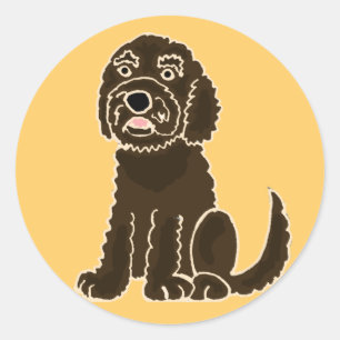 BE- Chocolade Labradoodle Stickers