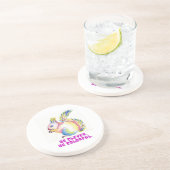 Be Clever. Be Colorful - Watercolor Squirrel Zandsteen Onderzetter (Zijkant)