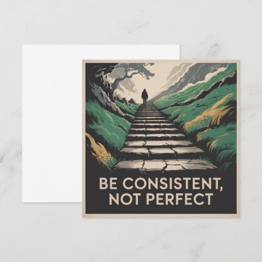 Be Consistent, Not Perfect Kaart (Voorkant / Achterkant)