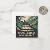 Be Consistent, Not Perfect Notitiekaartje (Voorkant / Achterkant in situ)