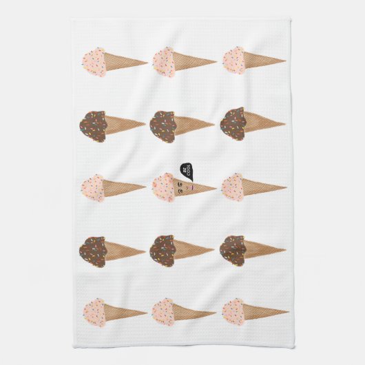 BE COOL Funny Talking Pink Ice Cream Theedoek (Verticaal)