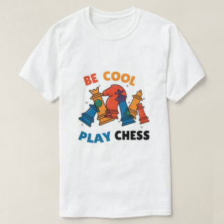 Be Cool, Play Chess T-shirt – kleurrijk en leuk