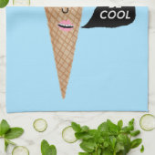 BE COOL roze pratende ijskap Theedoek (Gevouwen)