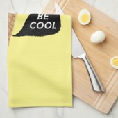 BE COOL roze pratende ijskap Theedoek (Quarter Fold)