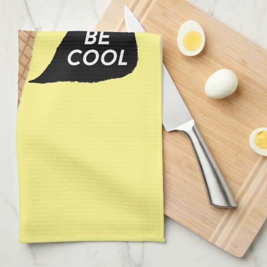 BE COOL roze pratende ijskap Theedoek (Quarter Fold)