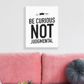 Be curious black canvas afdruk (Insitu (Woonkamer))