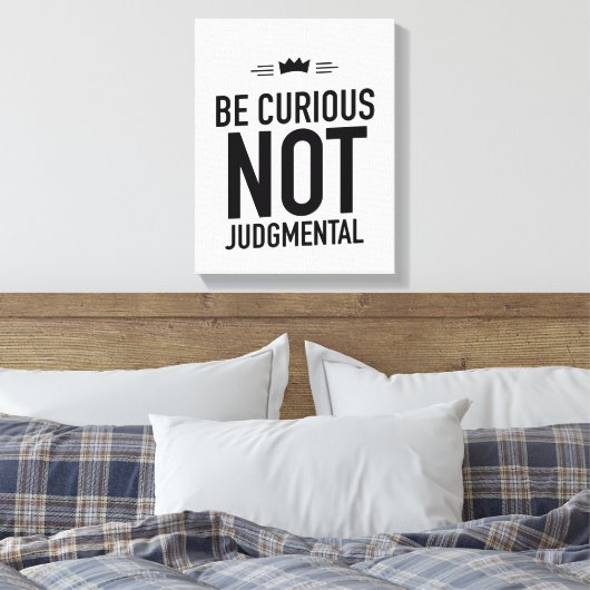 Be curious black canvas afdruk (Insitu (Slaapkamer))