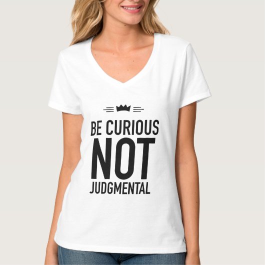 Be curious black t-shirt (Voorkant)