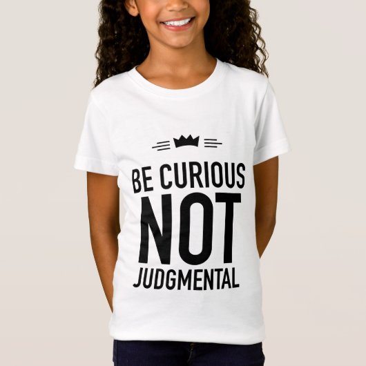 Be curious black t-shirt (Voorkant)