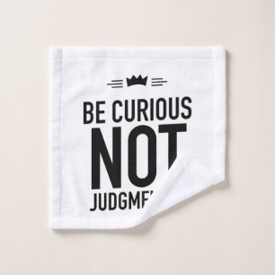 Be curious black washandje