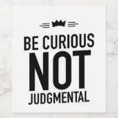 Be curious black wijn etiket (Enkel label)
