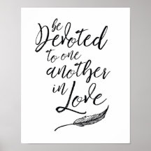 Be Devoted to One Another in Love Art Print