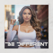 BE DIFFERENT KAART (Voorkant)