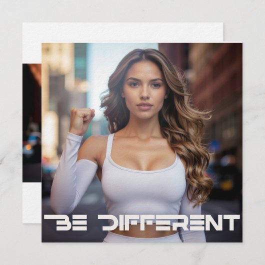 BE DIFFERENT KAART (Voorkant / Achterkant)