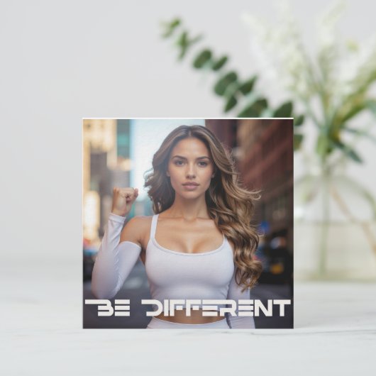 BE DIFFERENT KAART (Staand voorkant)