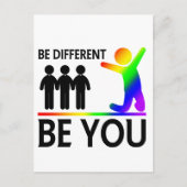 Be different - LGBTQ Pride Briefkaart (Voorkant)