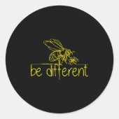Be Different  Ronde Sticker (Voorkant)