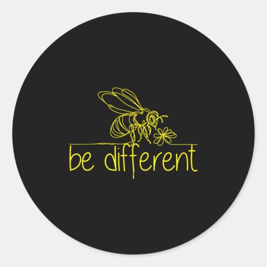 Be Different  Ronde Sticker (Voorkant)