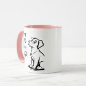 Be Different Smart Dog Mug – Inspiring Minimal Pet Mok (Voorkant links)