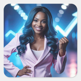 BE DIFFERENT VIERKANTE STICKER