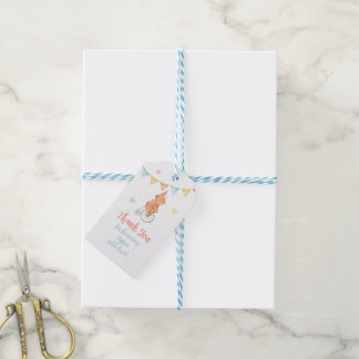 Be-editabele Baby Dieren Circus Bedankje Favor tag Cadeaulabel