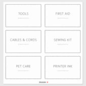 Be-editabele Huis Essentiële 3.5x2 Inch Label Set (Vel)