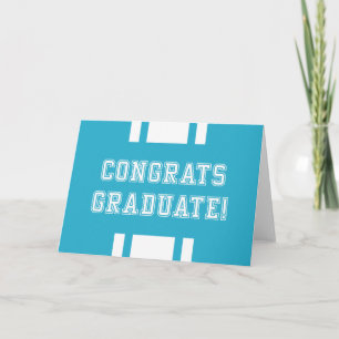 Be-editabele Kleur Varsity Gefeliciteerd Afgestude Kaart