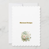 Be-editabele Neutrale Vintage Uitnodiging voor Bab (Achterkant)