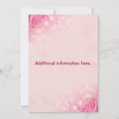 Be-editabele Roze Rozen Foto Herdenking van het Le Kaart (Achterkant)