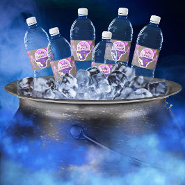 Be-editabele Verjaardags Waterfles Labels in Sproo Etiket
