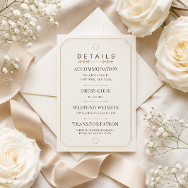 Be-editabele Zachte Ivoren Elegantie Details Kaart